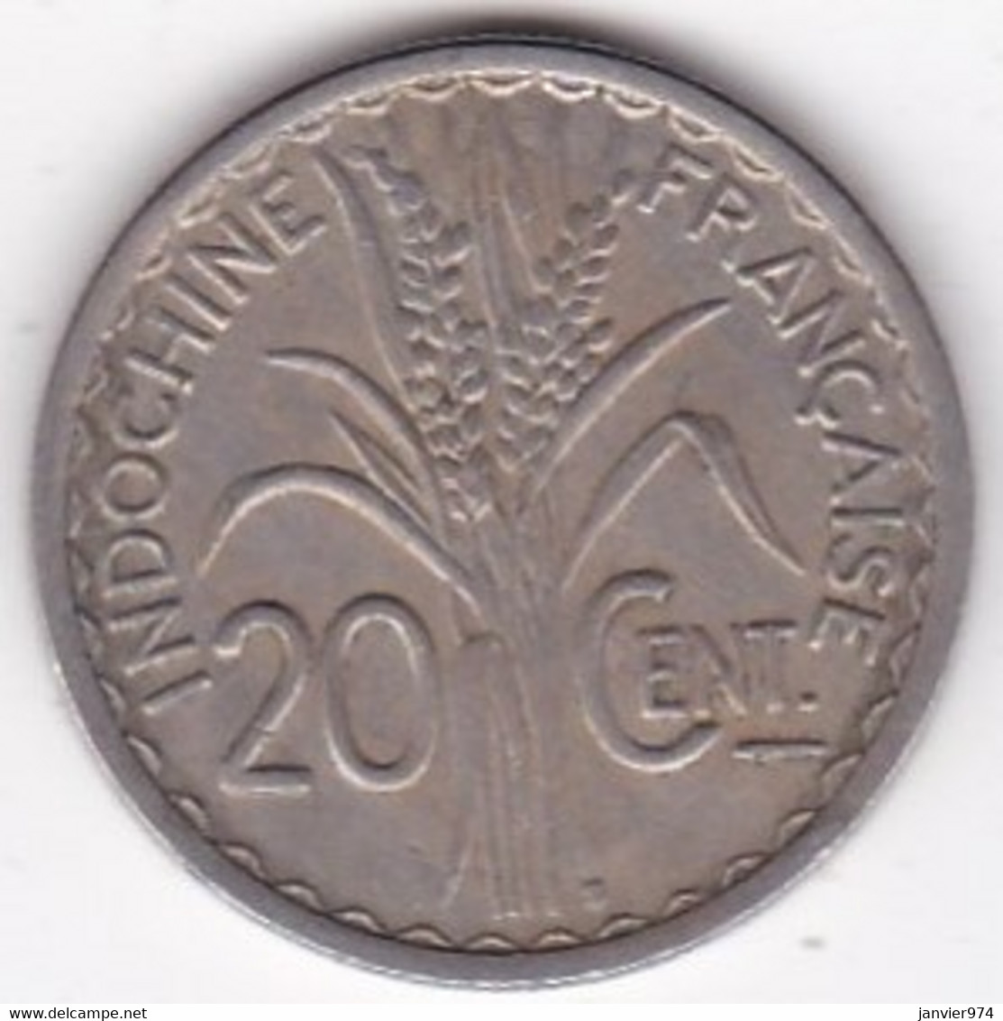 Indochine Française. 20 Cent 1941 S - San Francisco, Non Magnétique, En Cupro Nickel, Lec# 248 - Frans-Indochina