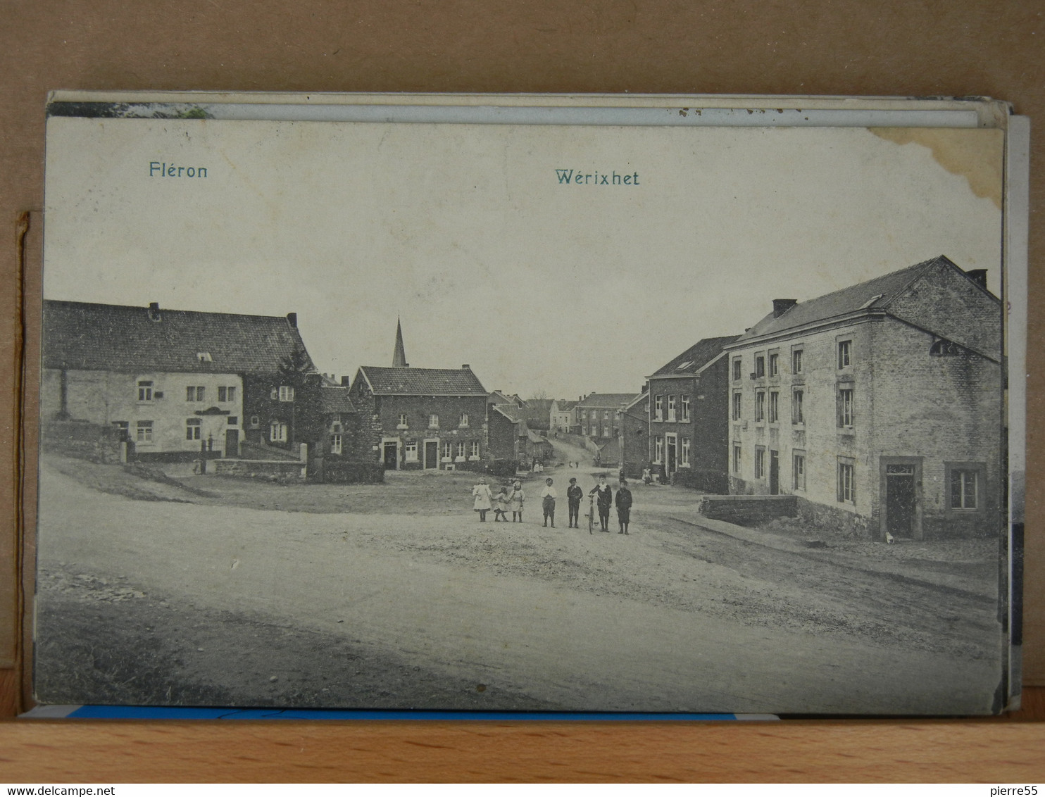 FLERON PLACE DU WERIXHET - ANIMEE + 5 OBLITERATIONS DE FLERON 1910 BE - Fléron