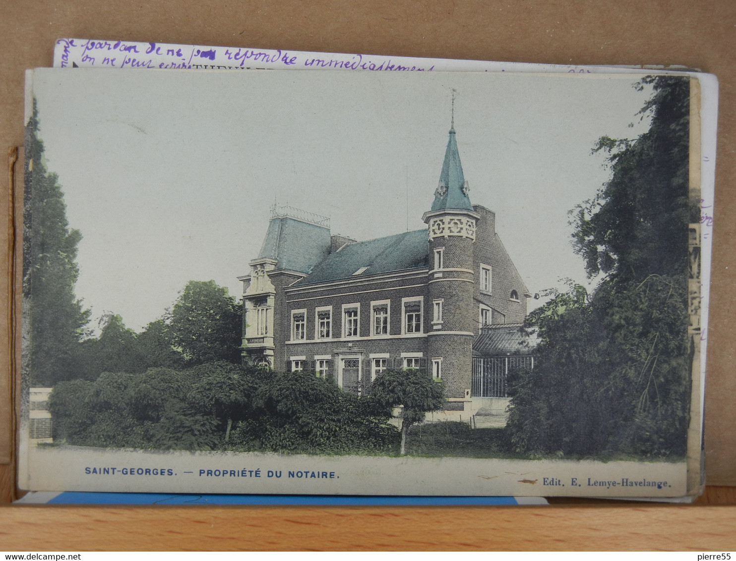 SAINT-GEORGES - PROPRIETE DU NOTAIRE - COULEURS - ED E LEMYE- OBLIT 1908 TBE - Amay