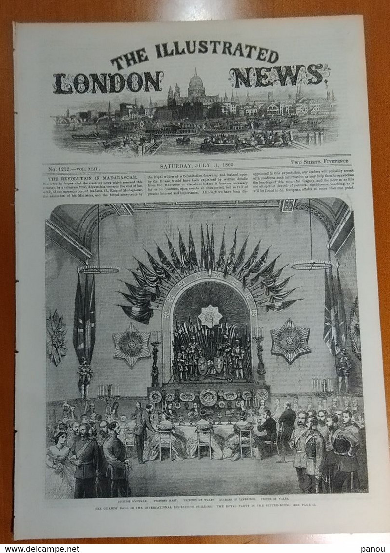 THE ILLUSTRATED LONDON NEWS 1212. JULY 11, 1863. YAUCHT CLUB SAILING. DENMARK. BOULOGNE SUR MER. TYROL TIROL. ST PETER - Autres & Non Classés