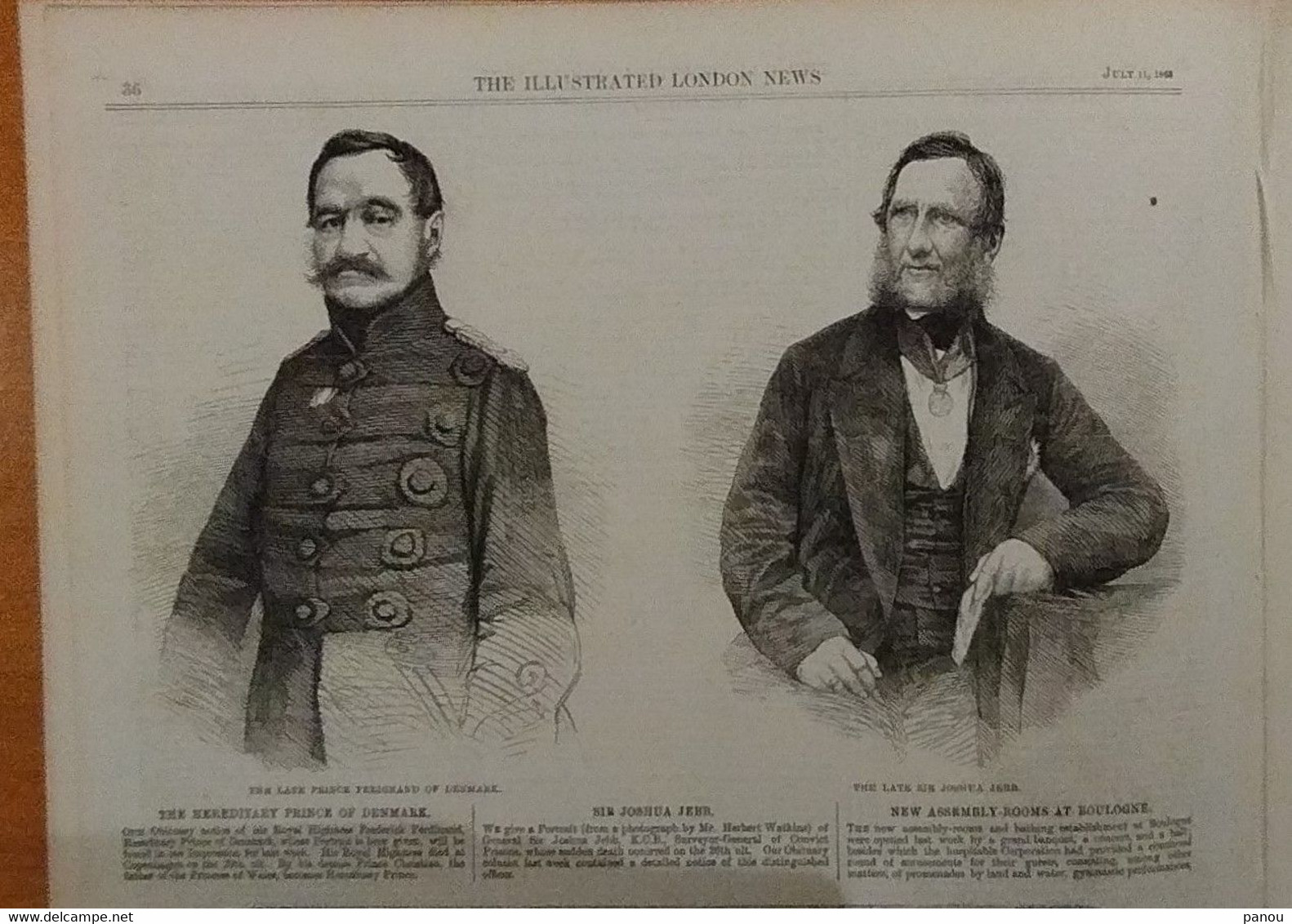 THE ILLUSTRATED LONDON NEWS 1212. JULY 11, 1863. YAUCHT CLUB SAILING. DENMARK. BOULOGNE SUR MER. TYROL TIROL. ST PETER - Autres & Non Classés