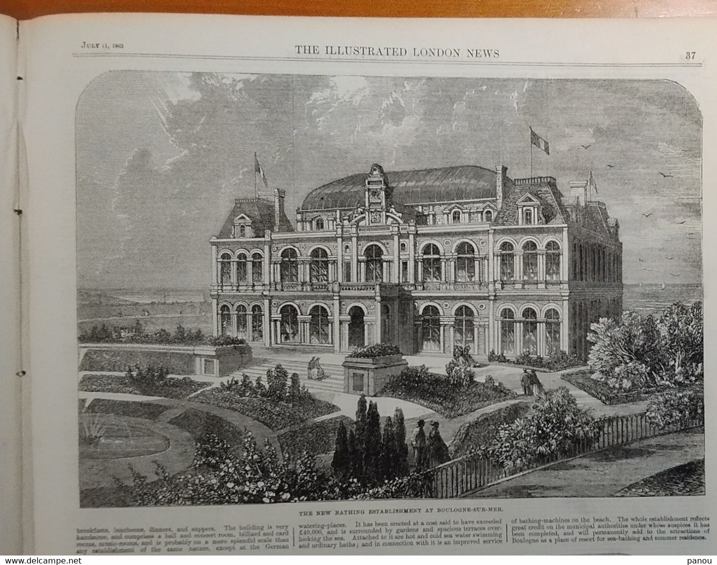 THE ILLUSTRATED LONDON NEWS 1212. JULY 11, 1863. YAUCHT CLUB SAILING. DENMARK. BOULOGNE SUR MER. TYROL TIROL. ST PETER - Autres & Non Classés