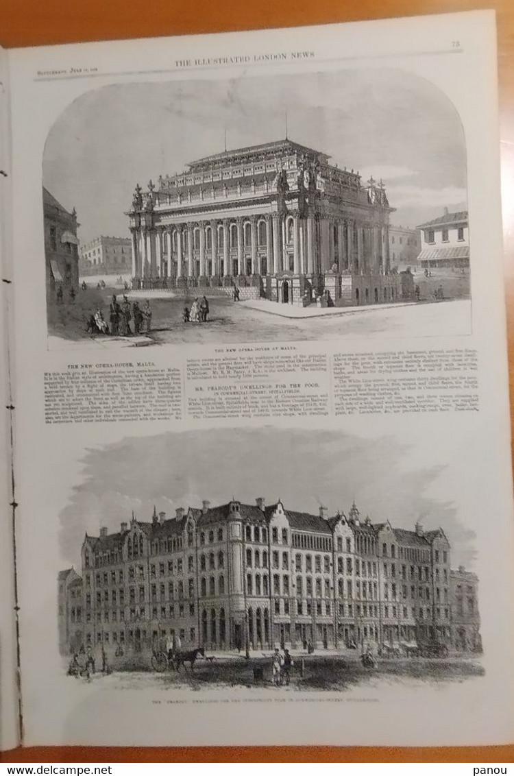 THE ILLUSTRATED LONDON NEWS 1213. JULY 18, 1863. MELBOURNE AUSTRALIA CREMORNE GARDENS WIMBLEDON NEW ZEALAND ​​​​​​​MALTA - Other & Unclassified