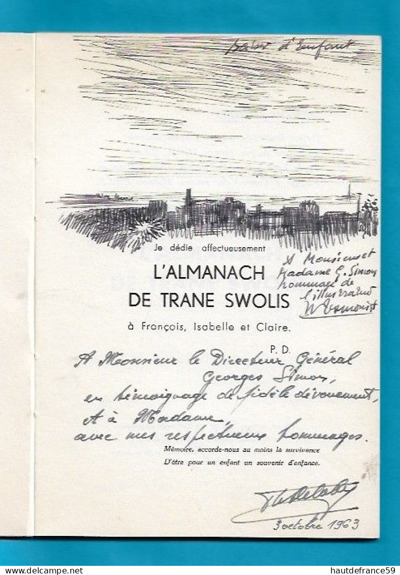 ALMANACH Belgique  TRANE SWOLIS Recueil Poésies Signé Philippe DELABY Illustré Signé Par Michel TESMOINGT 64 Pages - Non Classificati