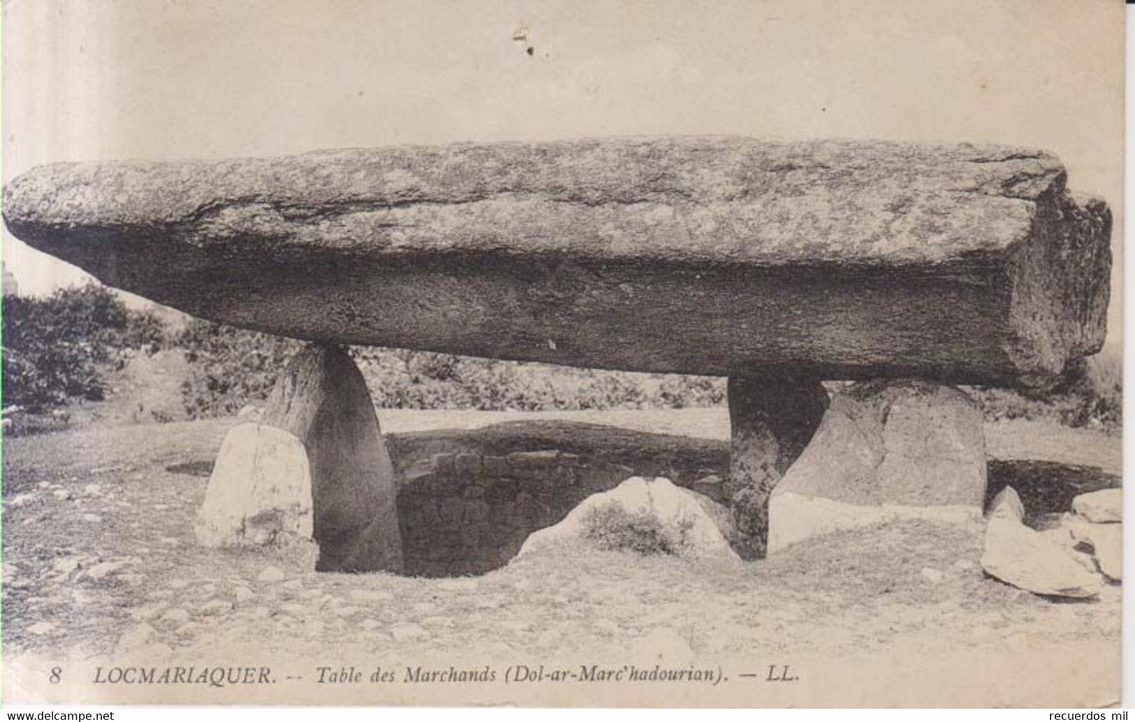 Locmariaquer Table Des Marchands  Dolmen   1918 - Locmariaquer