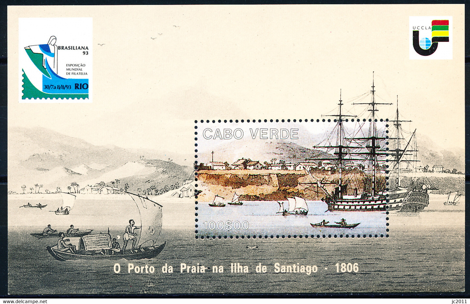 Cabo Verde - 1993 -  "BRASILIANA '93" - Rio De Janeiro, Brazil - MNH - Cap Vert