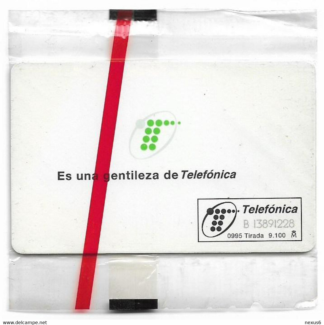 Spain - Telefónica - Imagen 95 - G-008 - 09.1995, 100PTA, 9.100ex, NSB - Emisiones Gratuitas