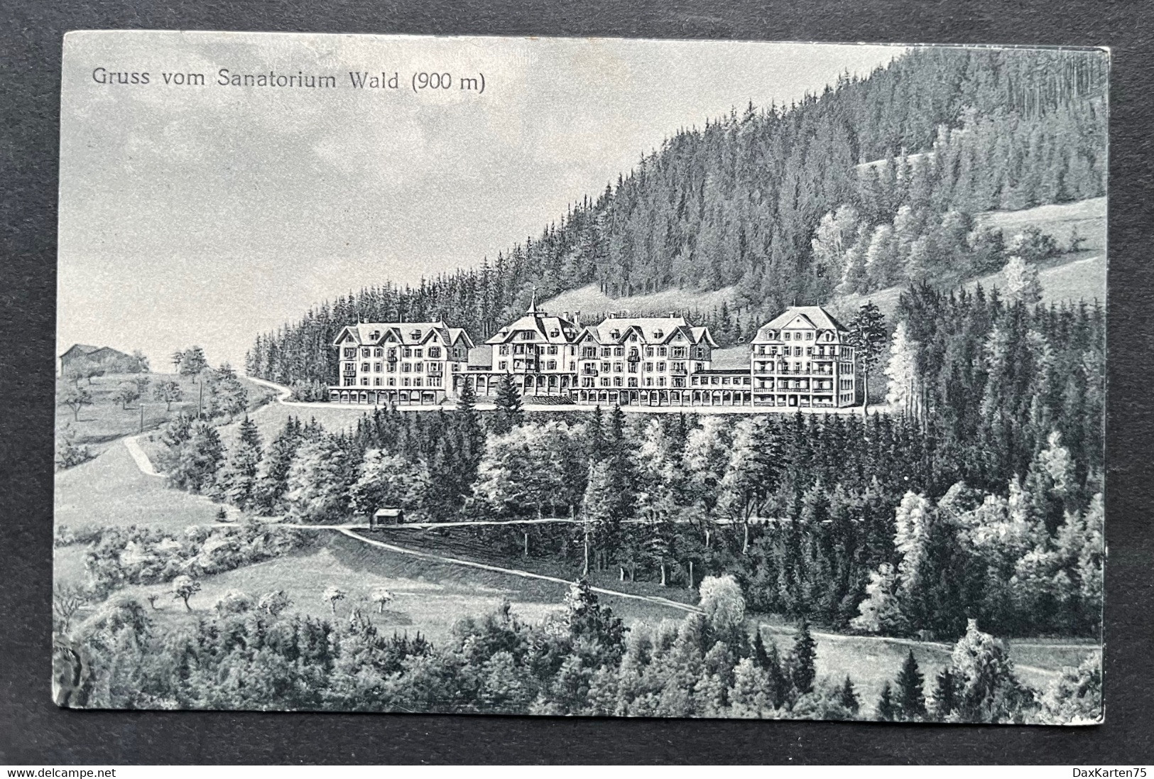 Gruss Vom Sanatorium Wald (900 M) Gestempelt 1917 - Wald