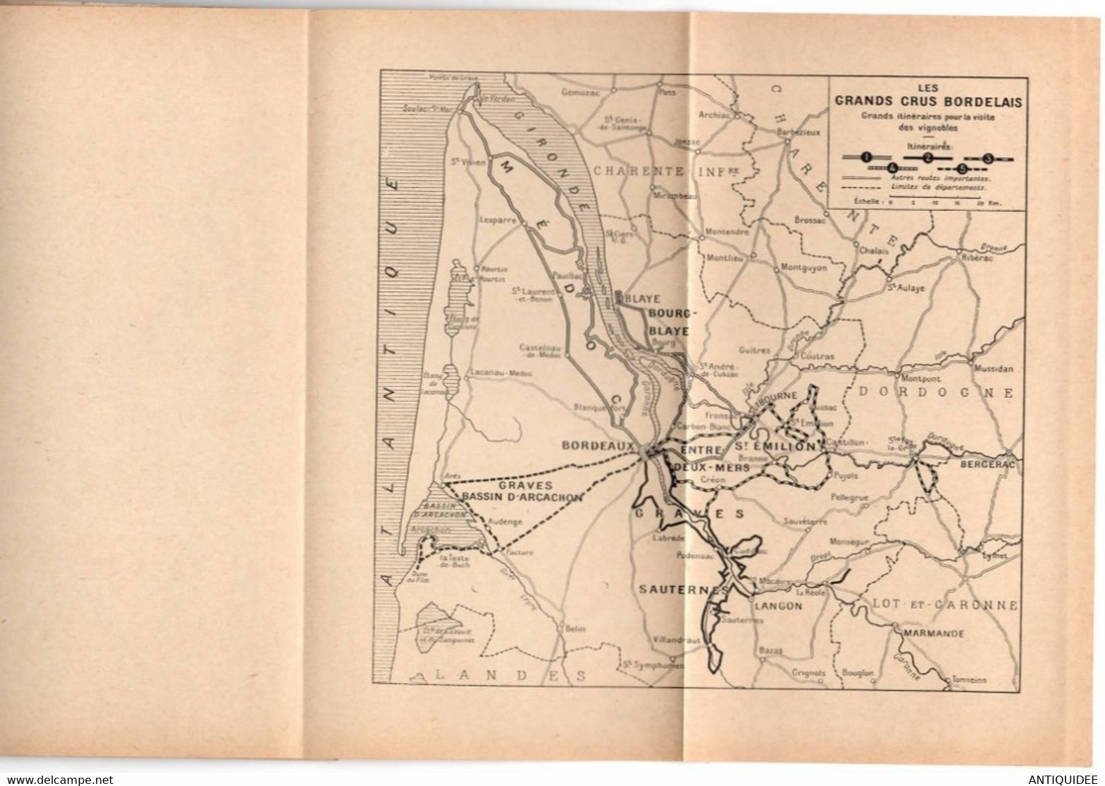 BORDELAIS - Cinq Itinéraires Routiers - TOURING CLUB DE FRANCE -  L. CHAMINADE - - Cartes Routières