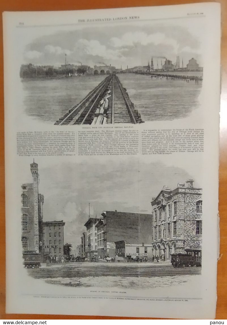 THE ILLUSTRATED LONDON NEWS 1218. AUGUST 22, 1863. RIO DE JANEIRO BRAZIL MADAGASCAR TENEDOS GREECE TURKEY SMYRNA CHICAGO - Altri & Non Classificati