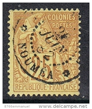 COLONIES GENERALES N°53  OBLITERATION DE NOUVELLE-CALEDONIE (NOUMEA) - Usati