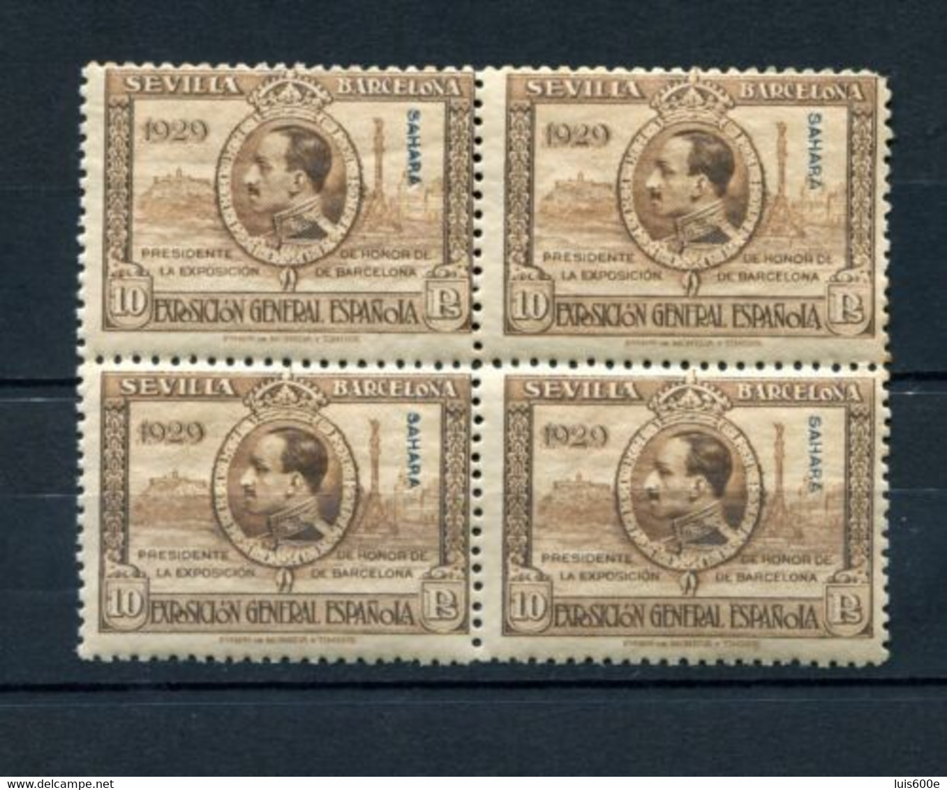 1929.SAHARA.EDIFIL 35**.NUEVOS SIN FIJASELLOS(MH)BLOQUE DE 4.CATALOGO 380€ - Sahara Español