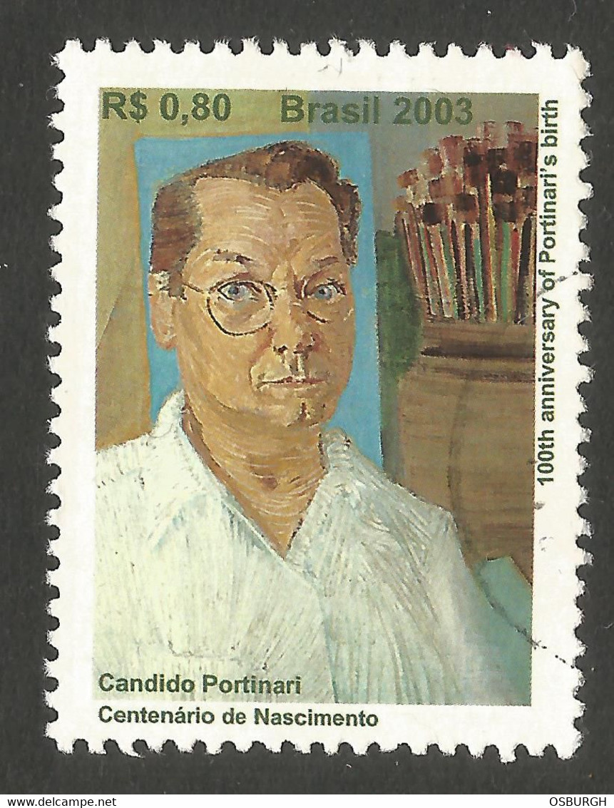 BRAZIL. 2002. 80c PORTINARI USED - Used Stamps