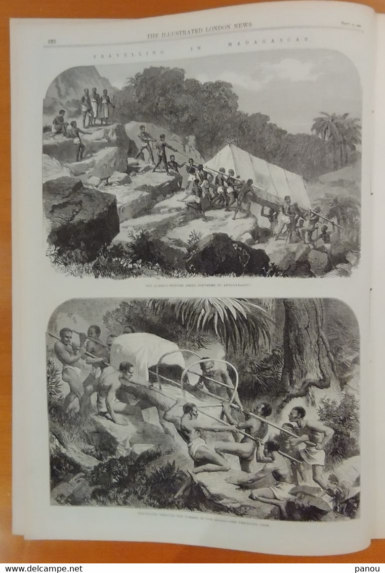 THE ILLUSTRATED LONDON NEWS 1220. SEPTEMBER 5, 1863 CONSTANTINOPLE MAGADASCAR FRANKFORT FRANKFURT FALMOUTH KASHMIR INDIA - Autres & Non Classés