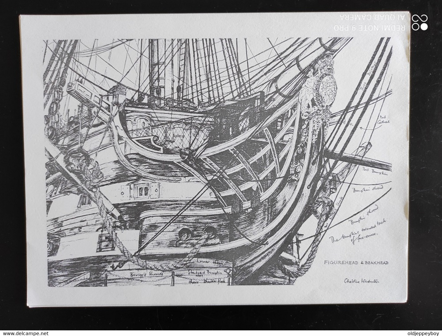 12 DRAWINGS OF PARTS OF LORD NELSON'S FAMOUS FLAGSHIP H.M.S VICTORY - Autres Plans