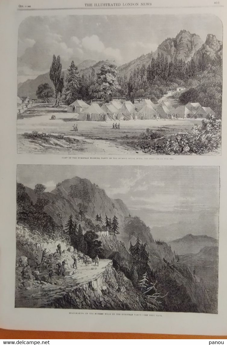 THE ILLUSTRATED LONDON NEWS 1227. OCTOBER 17, 1863. CANTERBURY NEW ZEALAND. BRISTOL SOMERSET RAILWAY. MURREE HILLS INDIA - Autres & Non Classés