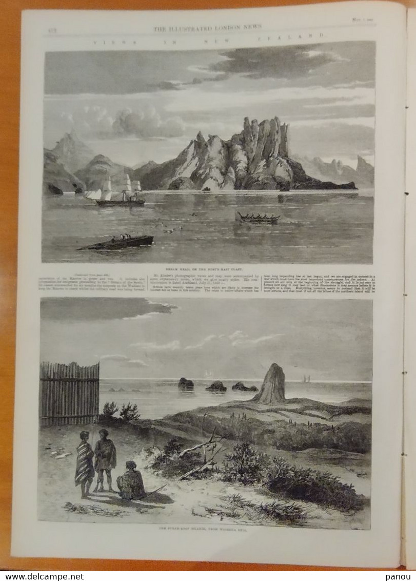 THE ILLUSTRATED LONDON NEWS 1230. NOVEMBER 7, 1863. RAILWAY. COMO. KELHEIM BAVARIA. NEW ZEALAND. HIMALAYAS. MAGADASCAR - Otros & Sin Clasificación