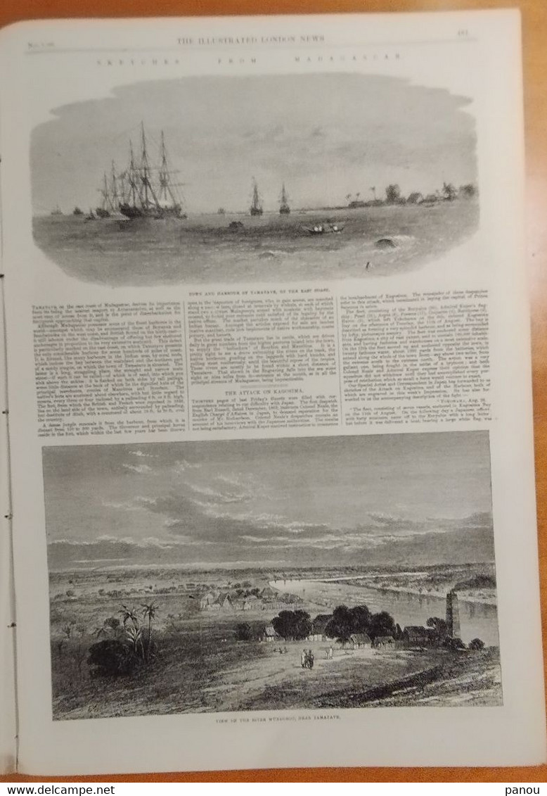 THE ILLUSTRATED LONDON NEWS 1230. NOVEMBER 7, 1863. RAILWAY. COMO. KELHEIM BAVARIA. NEW ZEALAND. HIMALAYAS. MAGADASCAR