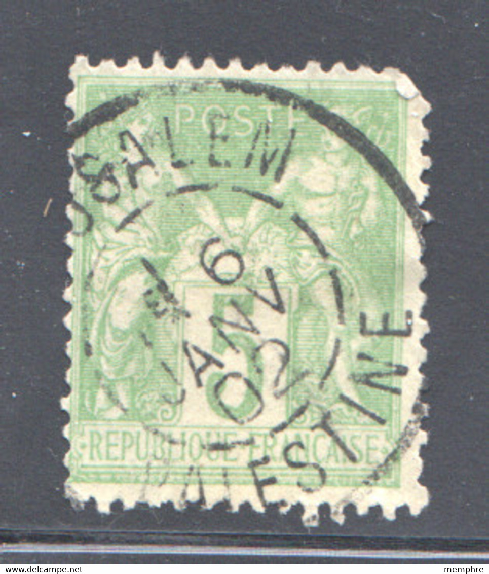 Précurseur  Sage  5 Cent. Yv 106 Utilisé à Jérusalem / Palestine - Used Stamps