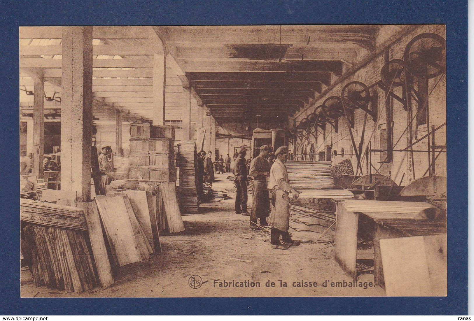 CPA Belgique > Bruxelles > Petits Métiers Fabrication D'allumettes Matches Société AME Voir Dos - Old Professions