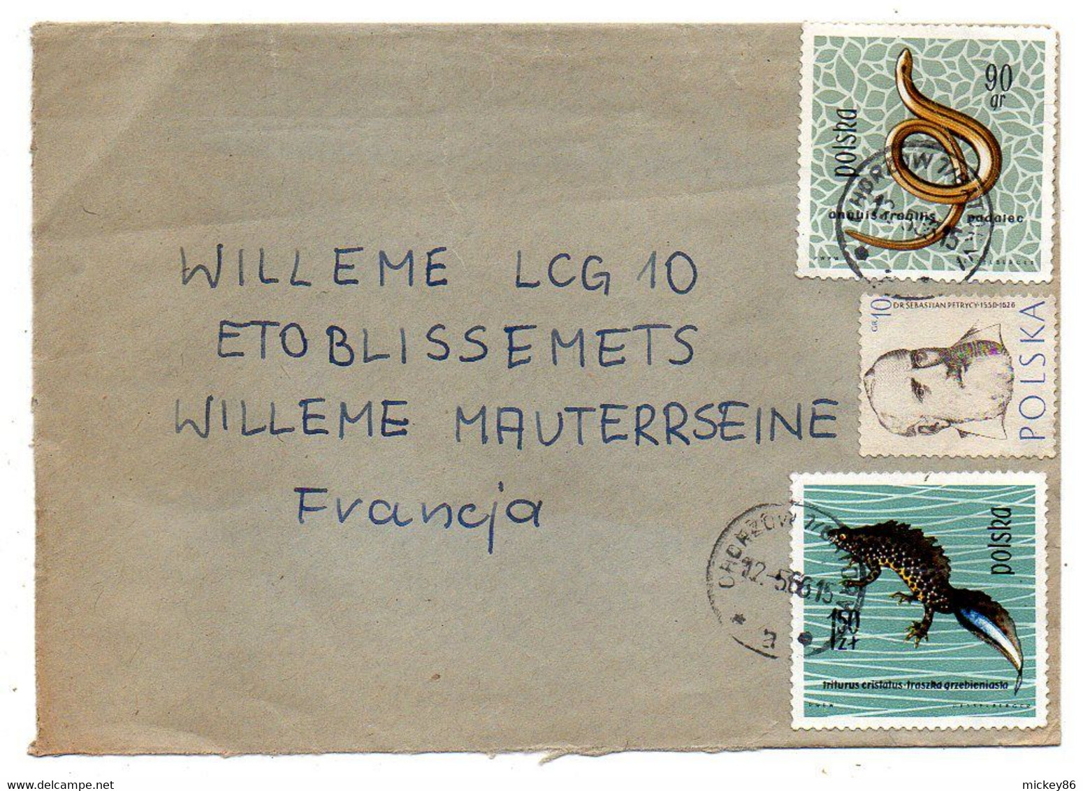 POLOGNE-1966 --lettre  KATOWICE  Pour NANTERRE- 92 (France)..timbres Sur Lettre    , Cachet - Cartas & Documentos