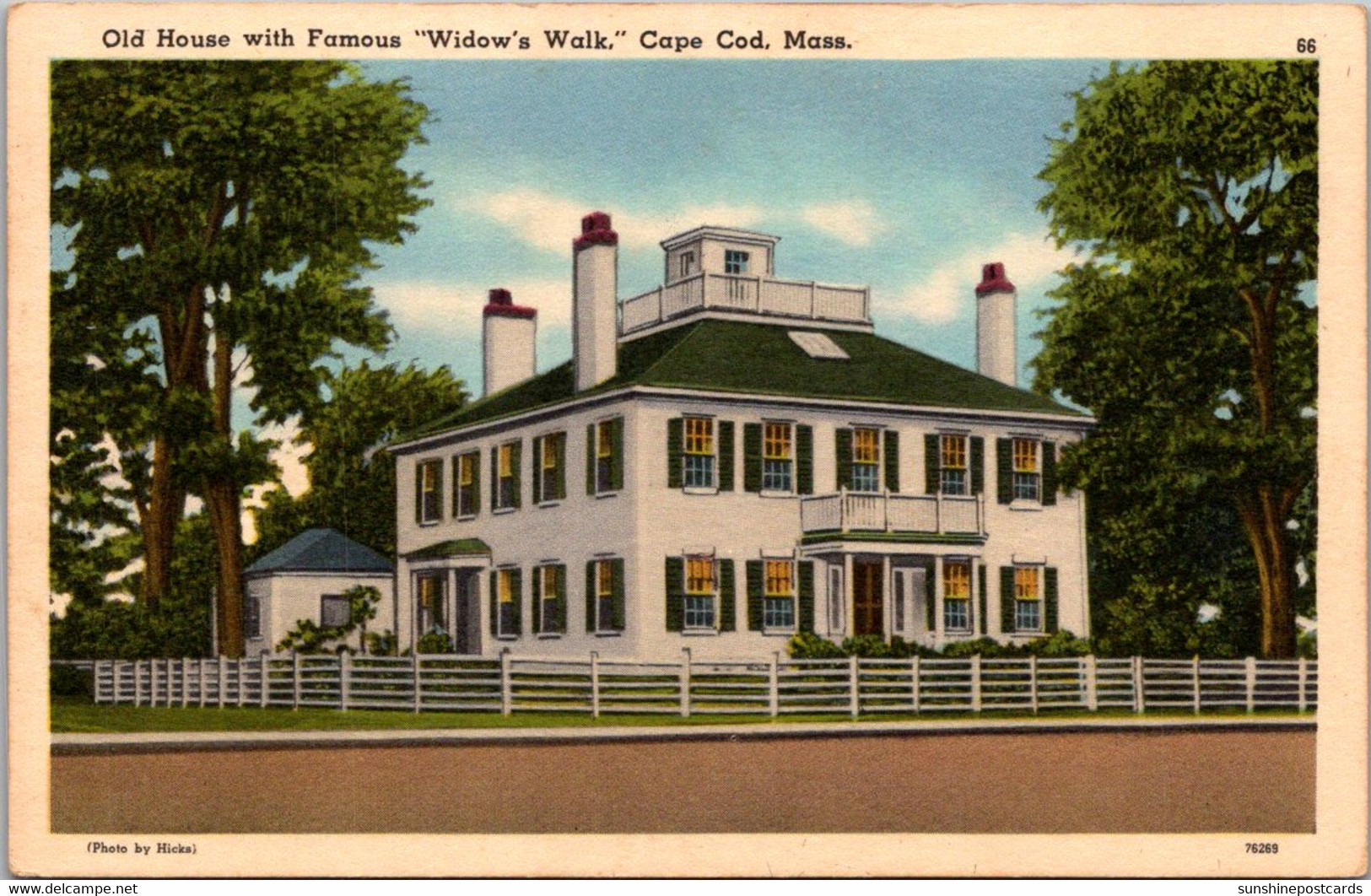 Massachusetts Cape Cod Old House With "Widow's Walk" - Cape Cod