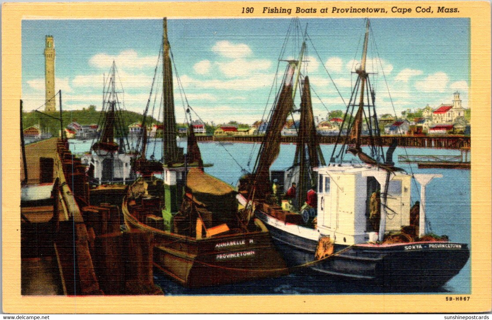 Massachusetts Cape Cod Fishing Boats At Provincetown Curteich - Cape Cod