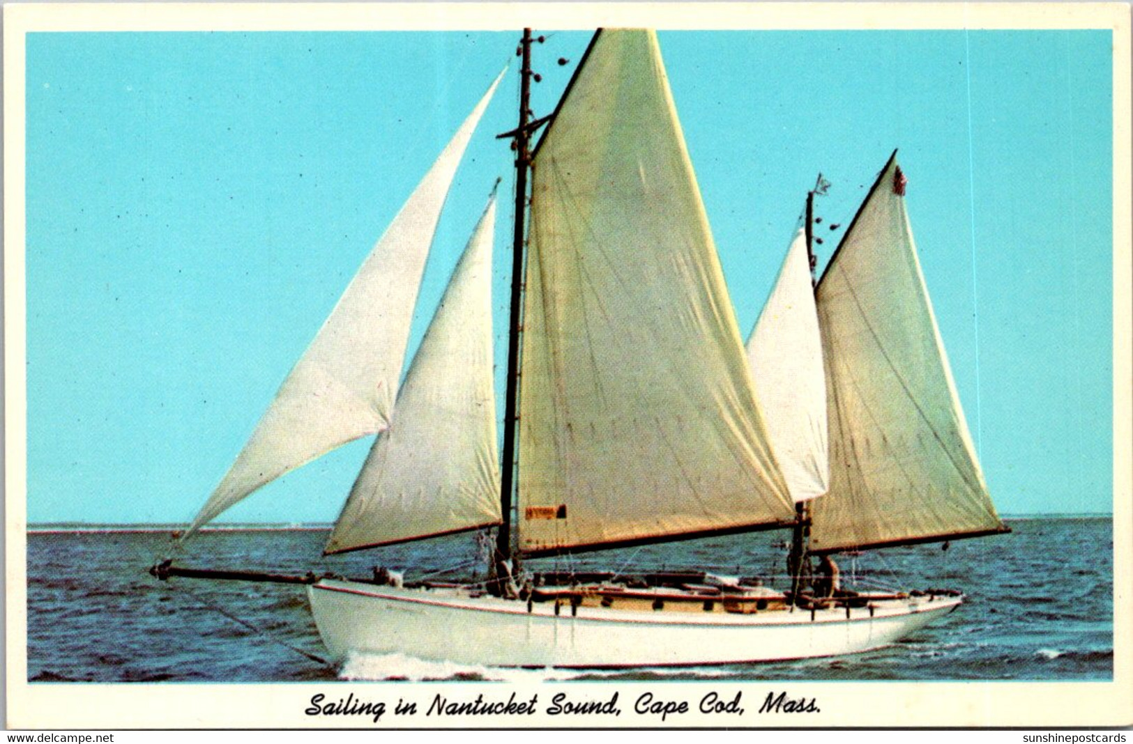 Massachusetts Cape Cod Sailing In Natucket Sound "Ketch Ayuthia" Of Hyannis - Cape Cod