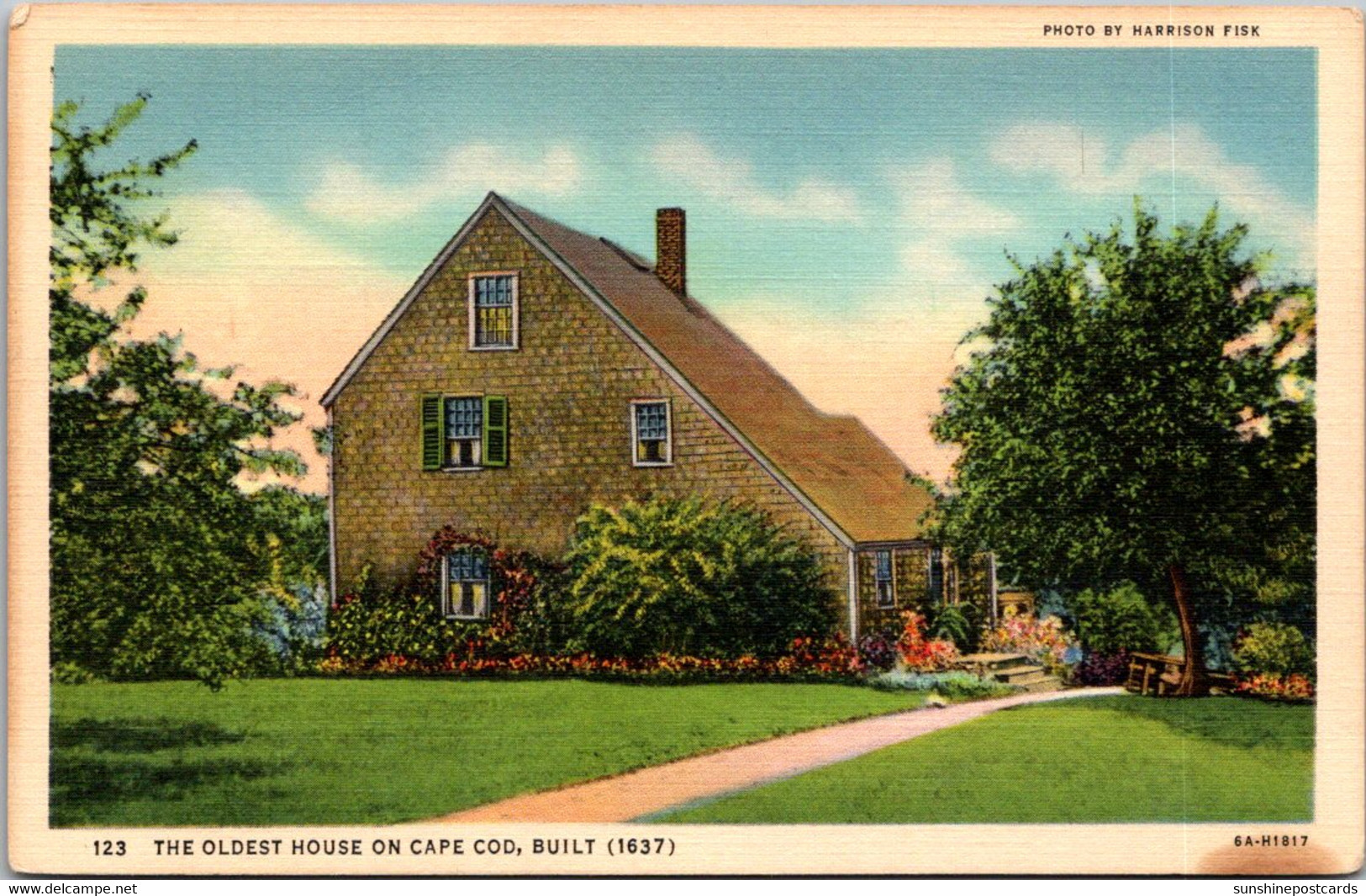 Massachusetts Cape Cod Sandwich Hoxie House On Shawme Lake Oldest House On Cape Cod Curteich - Cape Cod