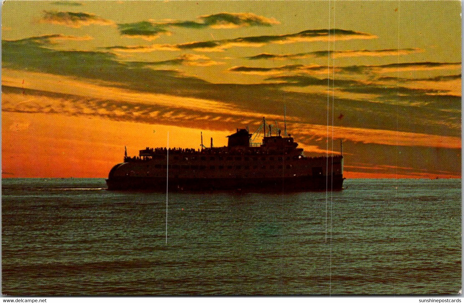 Massachusetts Cape Cod S S Naushon Sunset Over The Ocean - Cape Cod