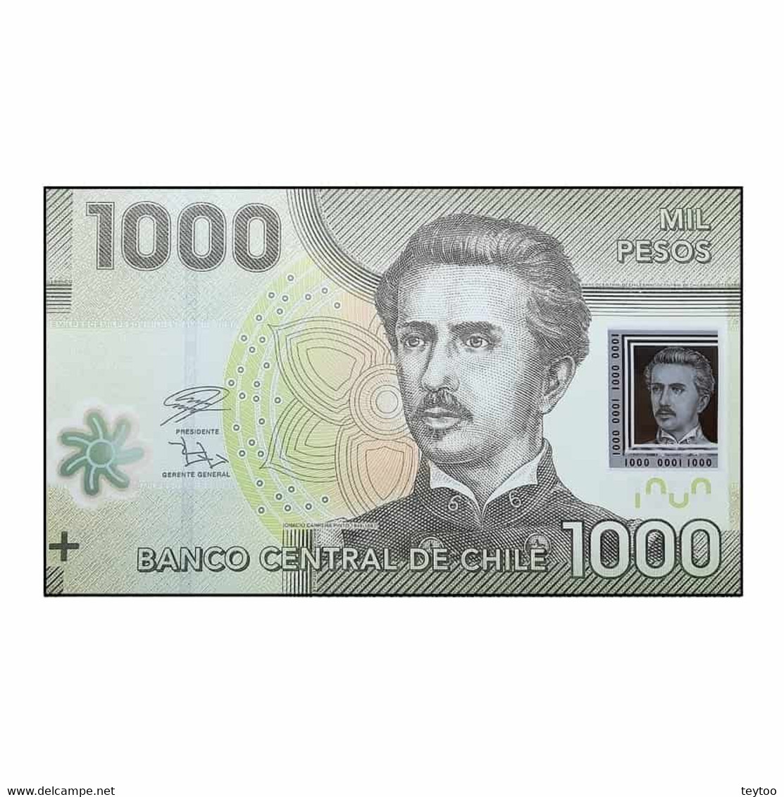 C1833.1# Chile 2018. 1000 Pesos (F) - P#161h - Chili