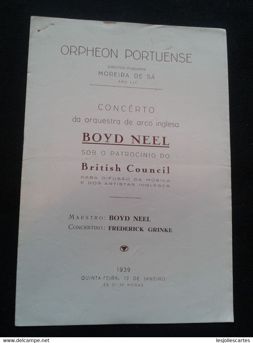 FREDERICK GRINKE VIOLIN VIOLON BOYD NEEL CONDUCTOR DIRIGENT CONCERT PROGRAMME PROGRAM - Programme