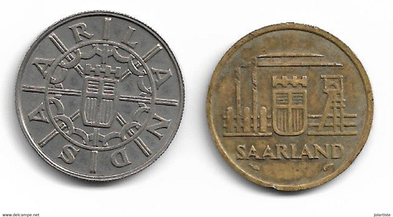 Monnaie SARRE 2 Pieces  20 Franken 1954 Et 100 Franken 1955 Plat 2 N0139 - 100 Francos