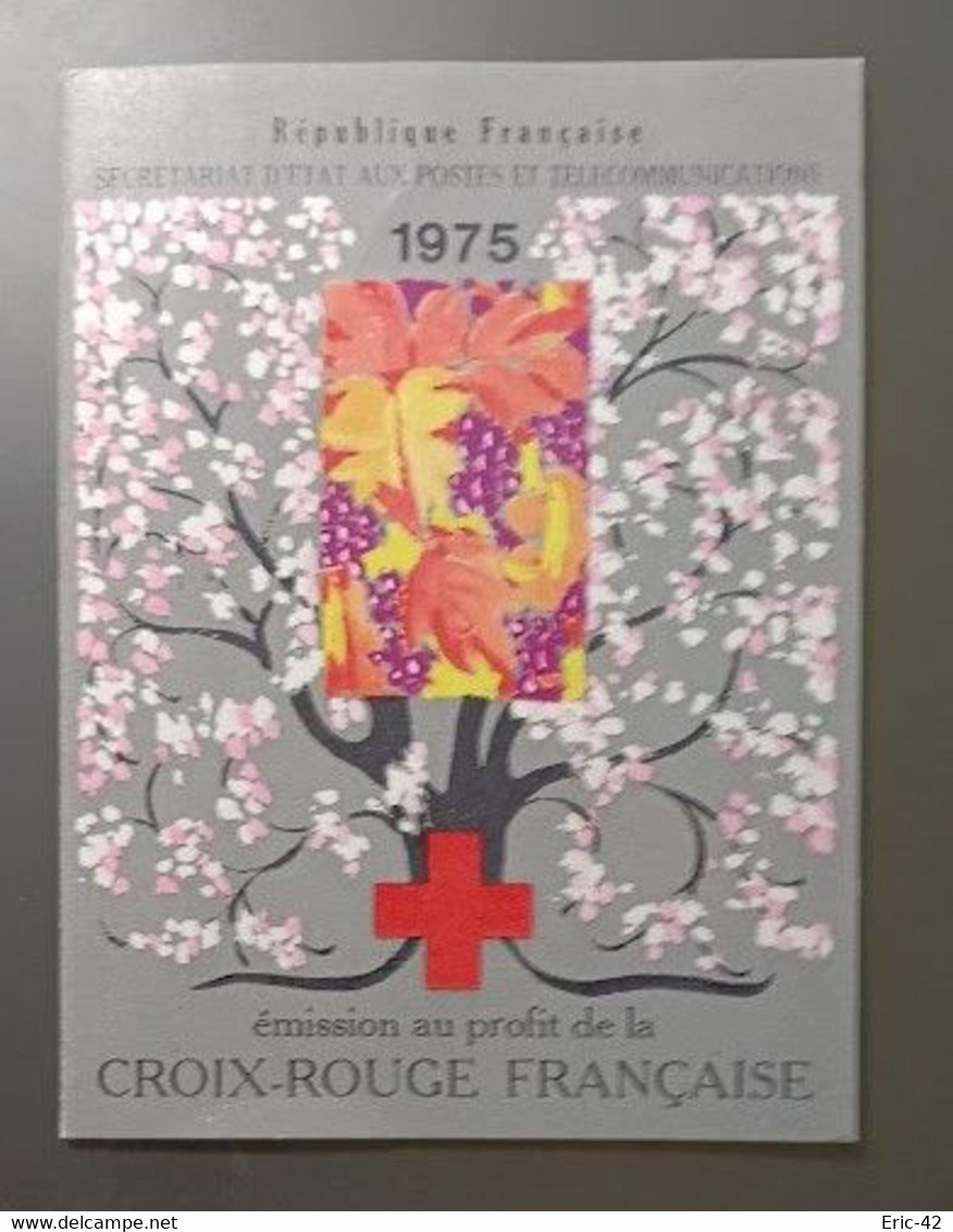 FRANCE 1975 RARE. CARNET PREMIER JOUR. CROIX ROUGE NEUF** YT C2024 - Croix Rouge