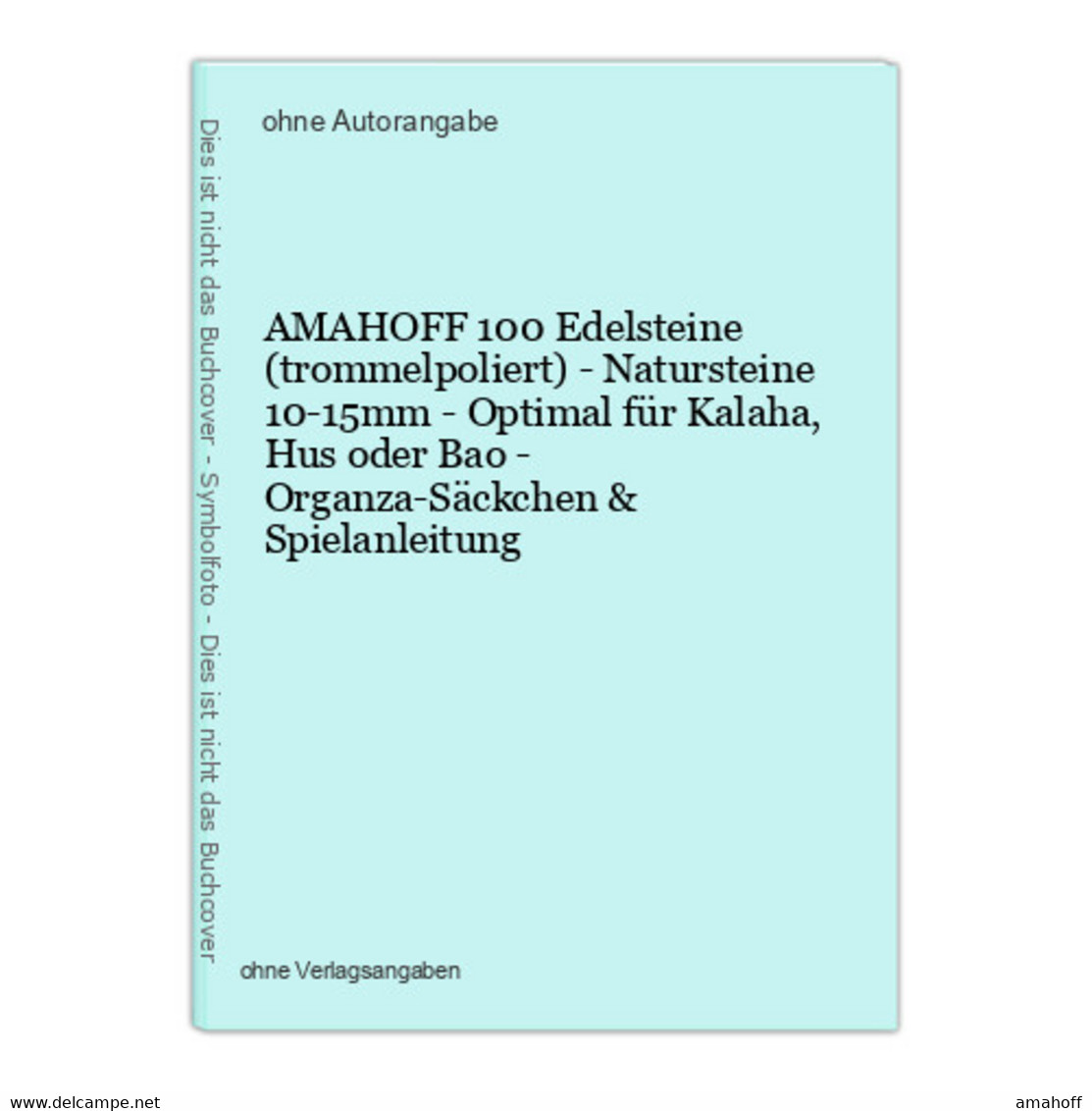 AMAHOFF 100 Edelsteine (trommelpoliert) - Natursteine 10-15mm - Optimal Für Kalaha, Hus Oder Bao - Organza-Säc - Otros & Sin Clasificación
