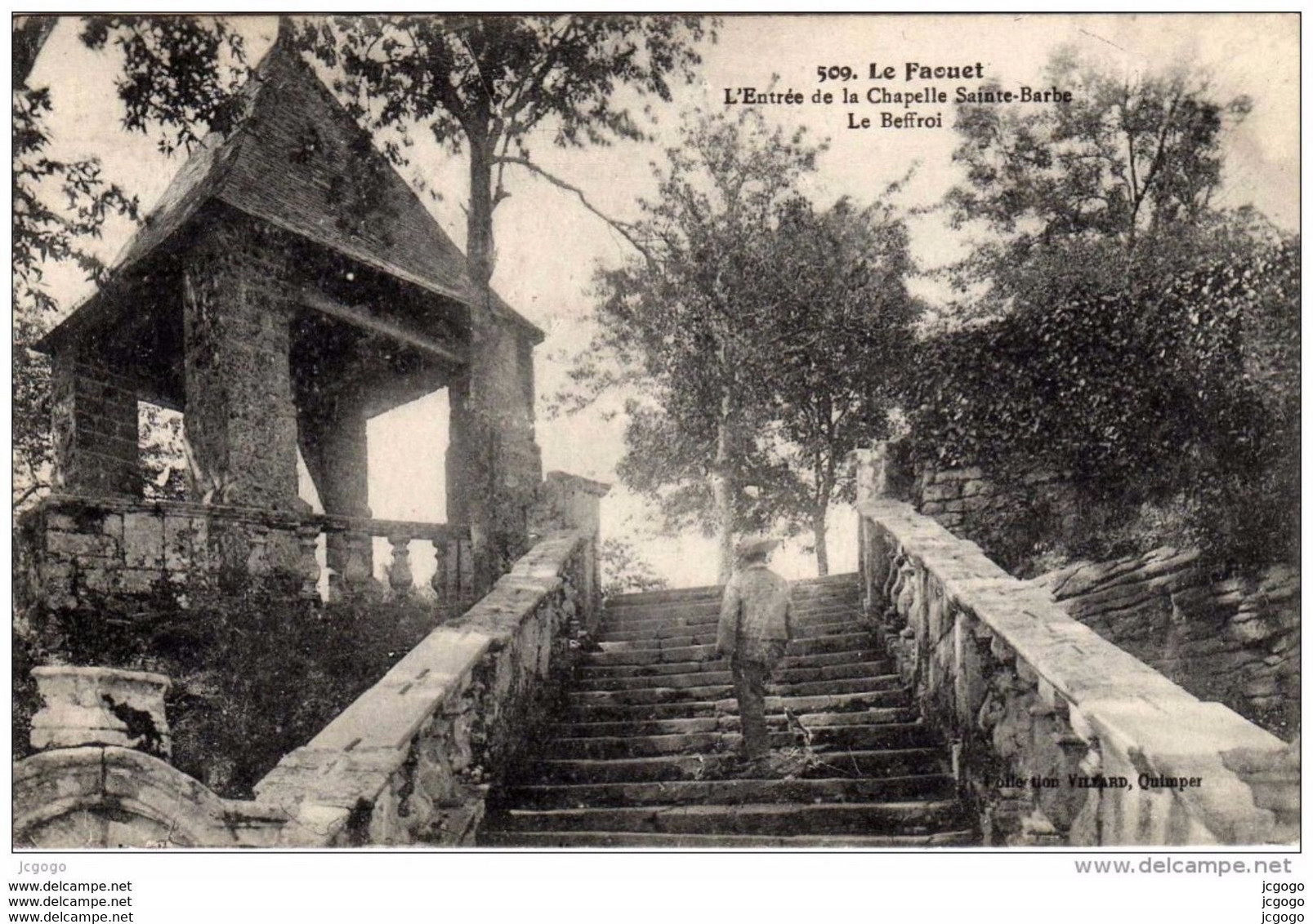 LE FAOUET Entrée De La Chapelle Sainte-Barbe. Le Beffroi .Carte écrite En 1921.2scans.TBE - Faouët
