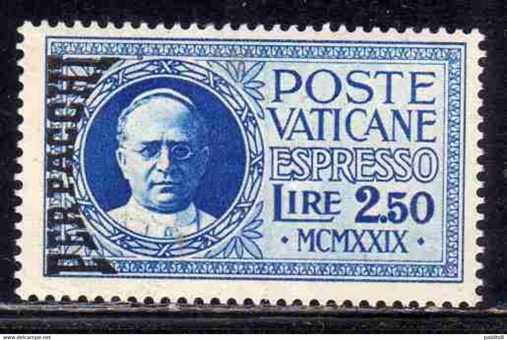 VATICANO VATICAN VATIKAN 1931 PACCHI POSTALI ESPRESSO SPECIAL DELIVERY LIRE 2,50 SOPRASTAMPATO OVERPRINTED MNH - Paketmarken