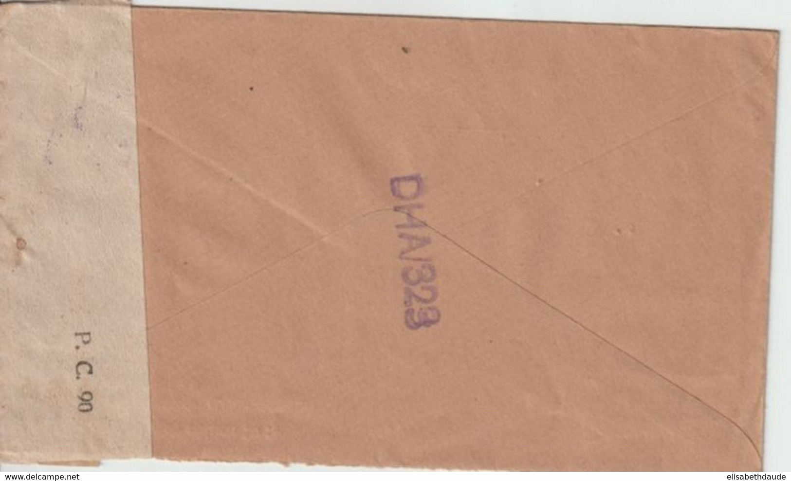 1945 - INDIA - ENVELOPPE AVEC CENSURE De CALCUTTA => PUTEAUX - 1936-47  George VI