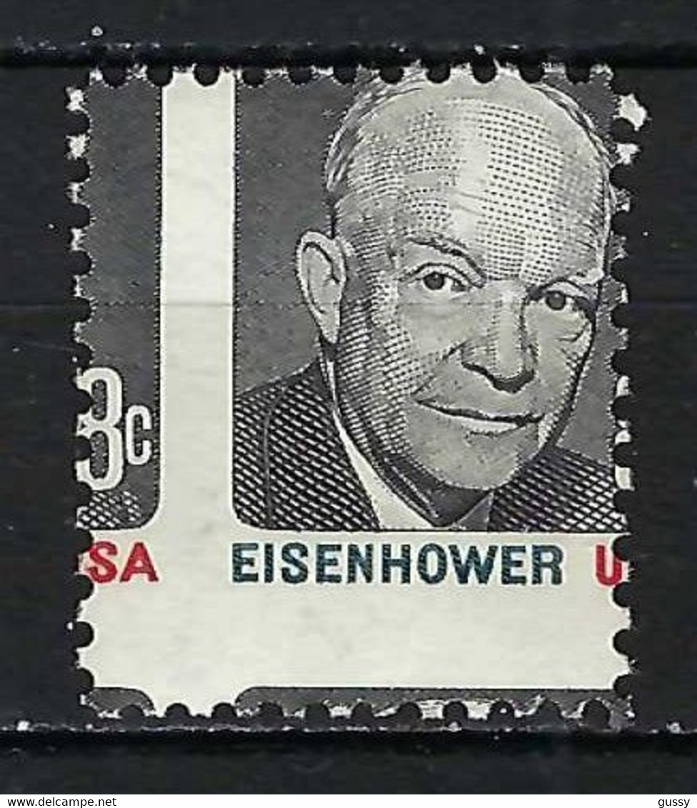 ETATS-UNIS Curiosités Ca.1961-70: TP "Eisenhower" De 3c Avec Sup. PAC Horiz. Et PAC Vert., Neuf**  TTB - Errors, Freaks & Oddities (EFOs)