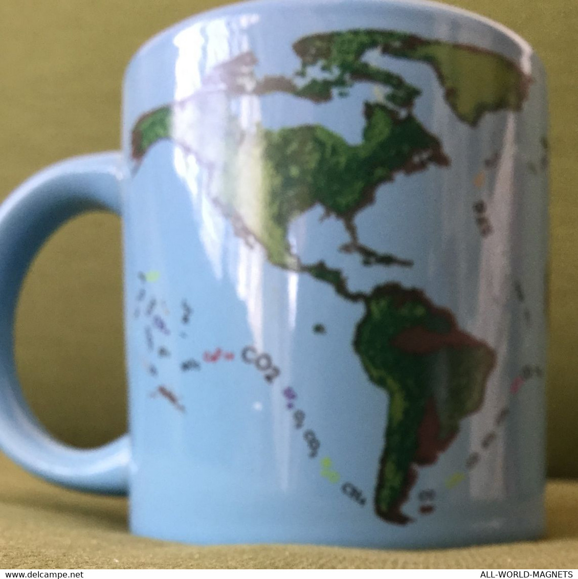 Porcelain Mug Global Warming Mug Earth's Greenhouse Gases And Hole In The Ozone - Andere & Zonder Classificatie