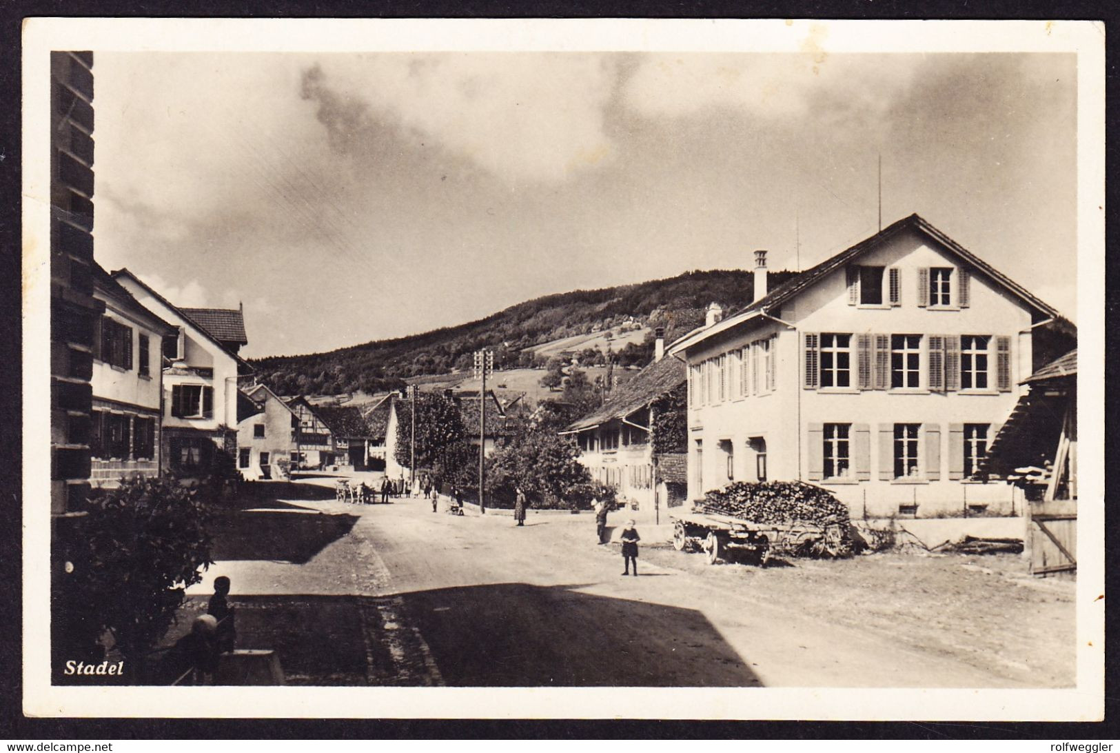1930 Gelaufene Foto AK Aus Stadel Bei Niederglatt. Minim Fleckig. Seltene Strassenszene. - Laufen-Uhwiesen 