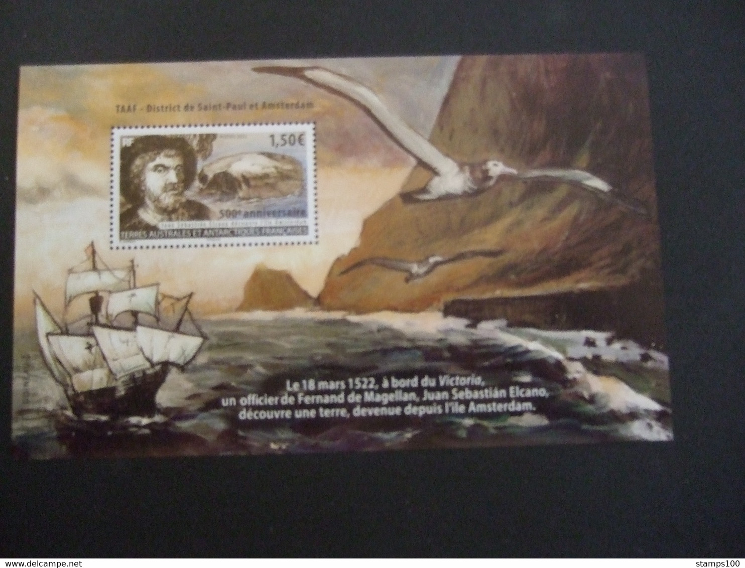 TAAF 2022. 500 Years Of The Discovery Of Amsterdam Island (MNH OG) S/S. (S06-150) - Unused Stamps