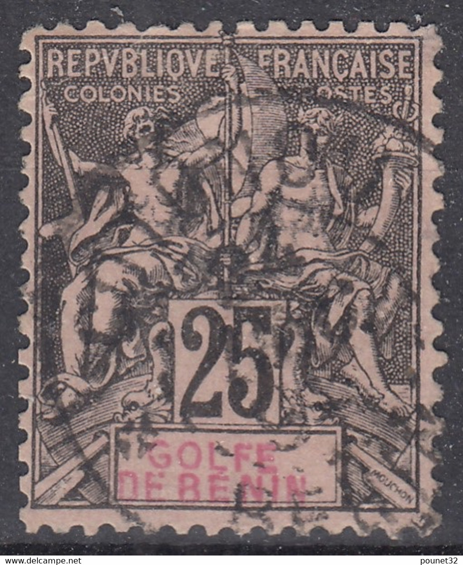 GOLFE DU BENIN : GROUPE 25c NOIR S ROSE N° 27 OBLITERATION CHOISIE - Used Stamps