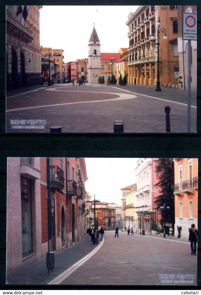 BENEVENTO - Corso Garibaldi - 2 Cartoline Non Viaggiate. - Benevento