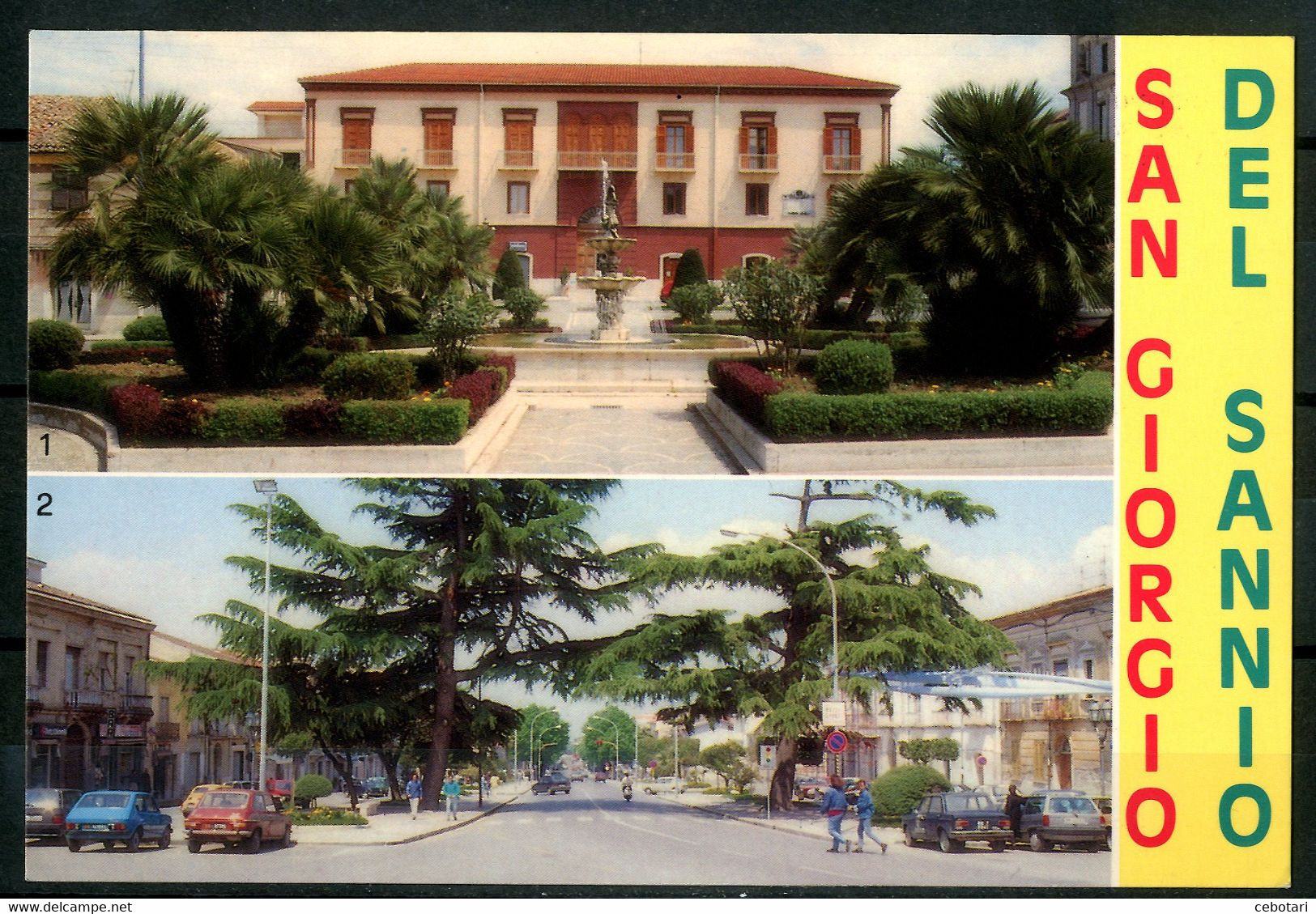 SAN GIORGIO DEL SANNIO (BN) - Piazza Risorgimento E Viale Spinelli - Cartolina Non Viaggiata. - Benevento