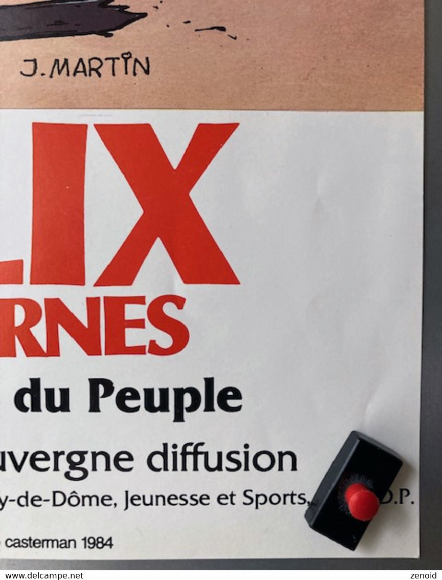 Affiche Expo Jacques Martin "Ave Alix - Alix Et Les Arvernes" - Clermont Fd. 1985 - Alix
