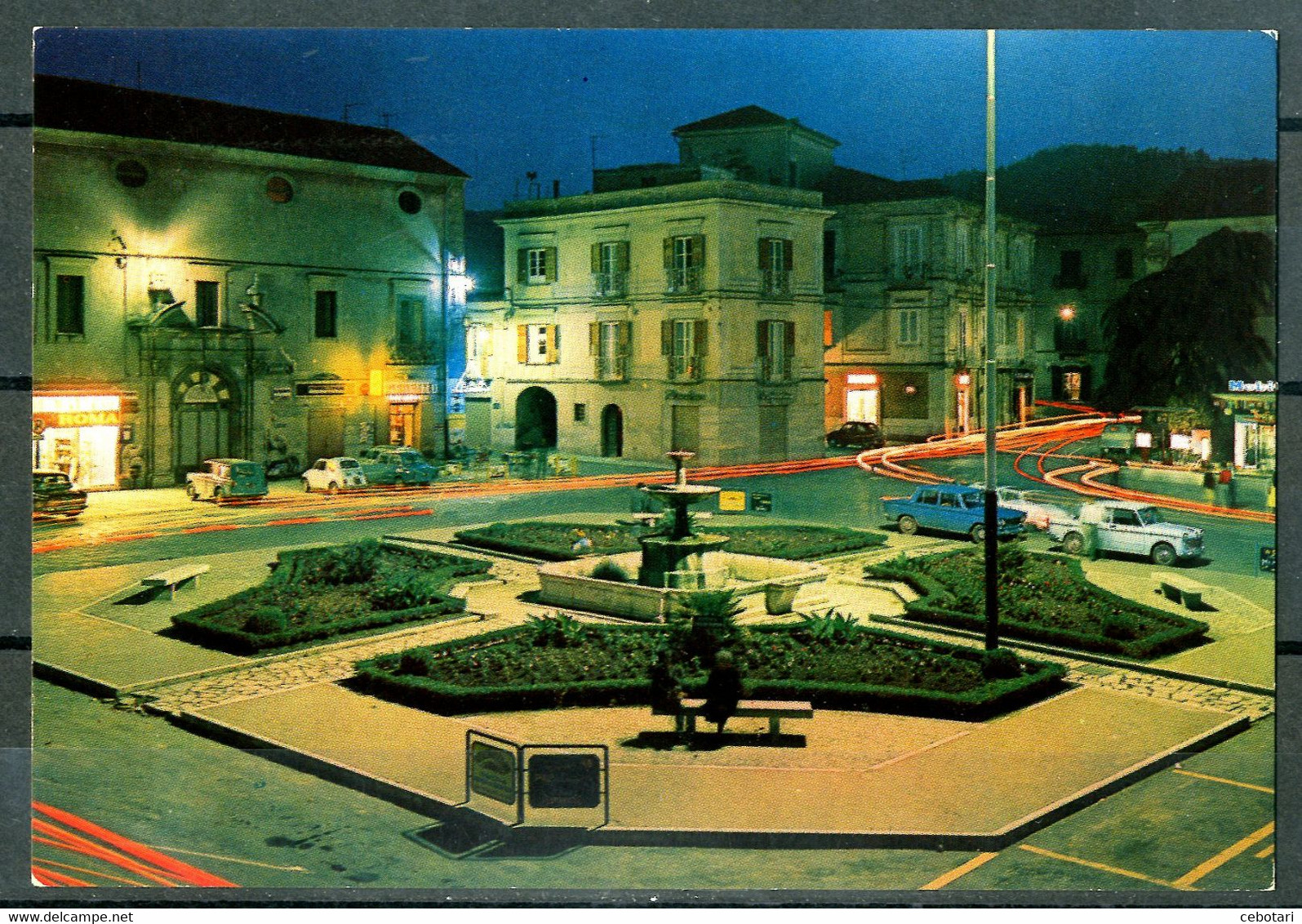 SAN GIORGIO DEL SANNIO (BN) - Piazza Risorgimento - Notturno - Cartolina Non Viaggiata. - Benevento