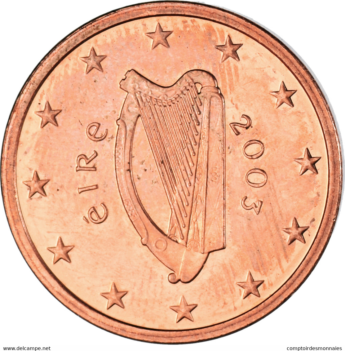 République D'Irlande, 5 Euro Cent, 2003, Sandyford, SUP, Cuivre Plaqué Acier - Irlanda