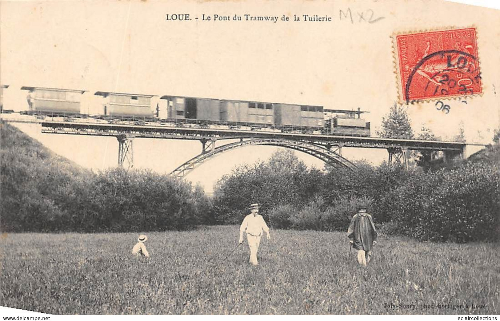 Loué        72        Le Pont Du Tramway De La Tuilerie         (voir Scan) - Loue