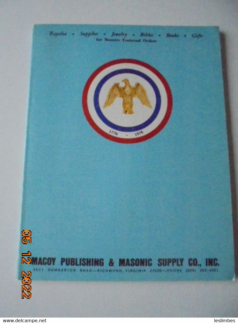 Macoy Publishing & Masonic Supply Company Catalog No.102 (1975): Regalia, Supplies, Jewelry, Bibles, Books, Gifts - 1950-Heute